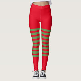 Leggings Sucre de canne de Noël des elfes de vacances