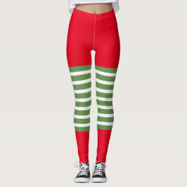 Leggings Sucre de canne de Noël des elfes de vacances