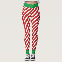 Leggings Sucre de canne de Noël des elfes de vacances