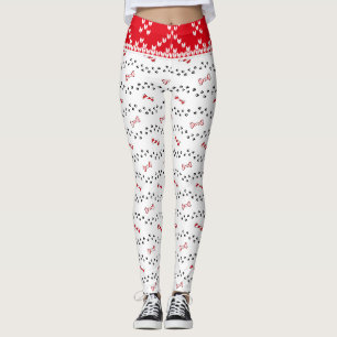 Leggings Sucre de canne de vacances Chien Paw Noël