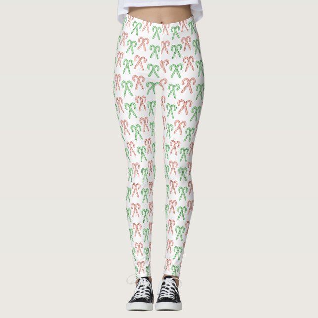 Leggings Sucre de canne/menthe poivrée (Devant)