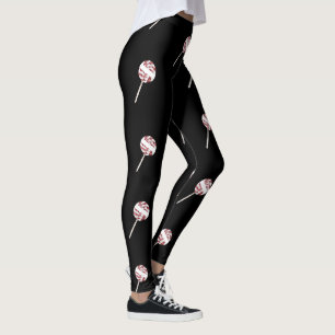 Leggings Sucre de canne Swirl Noël Lollipop Motif