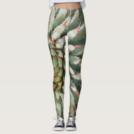 Leggings sud-ouest, vert d'agave/pourpre avec nom