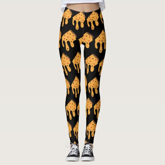 Leggings suintement de la pizza de fromage (Devant)