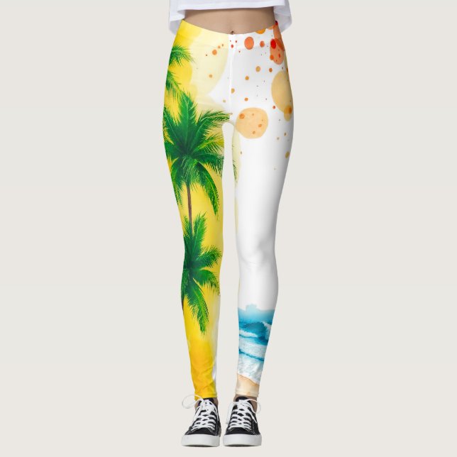 Leggings “Summer Time” beach design (Devant)