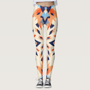 Leggings Sunburst Ikat Motif