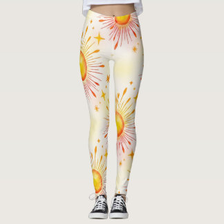 Leggings Sunbursts Motif sans couture