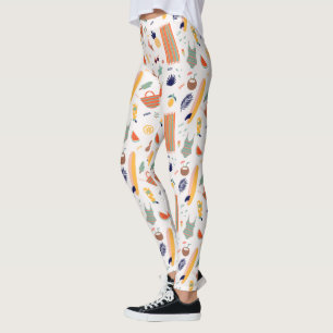 Leggings Sunny Beach Fun Motif