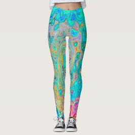 Leggings Super Abstrait Rainbow Liquid Swirl