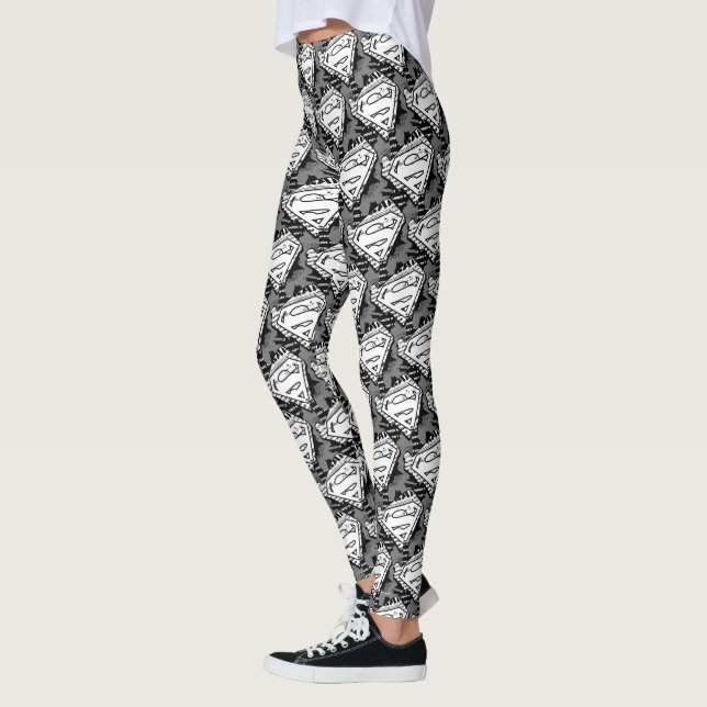 Leggings Supergirl Newsprint S-Shield (Gauche)
