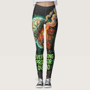 Leggings Surcharge de processeur de suranalyse Drôle de cer