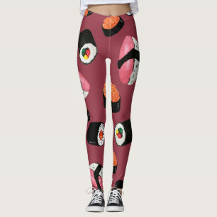 Leggings Sushi Onigiri Rolls : Illustration transparente
