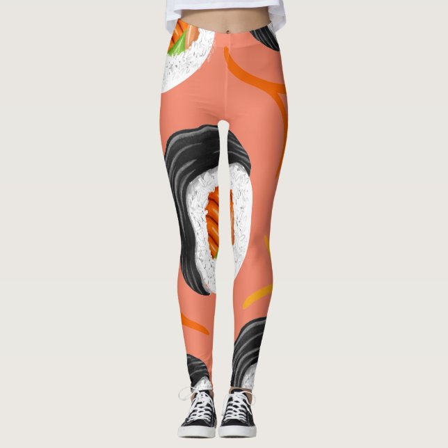 Leggings Sushi Roll Athletic Yoga (Devant)