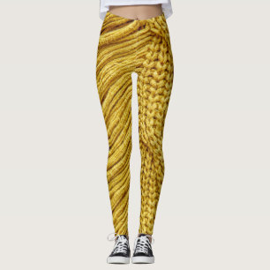 Leggings Sweater jaune douillet : Arrière - plan texturé