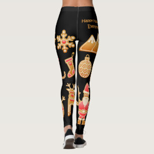 Leggings Sweet Christmas Gingerbread Design