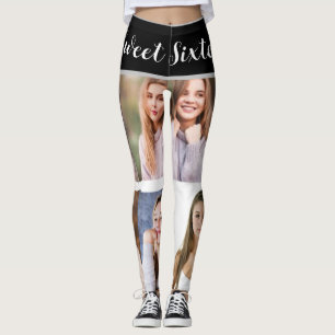 Leggings Sweet sixteen Sparkle : Photo Collage Personnalisé