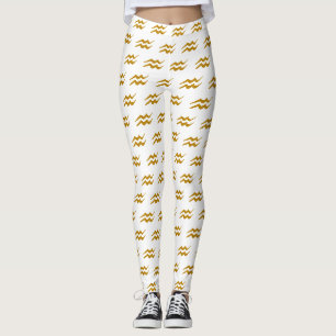 Leggings Symbole d'or Aquarius Golden Zodiac
