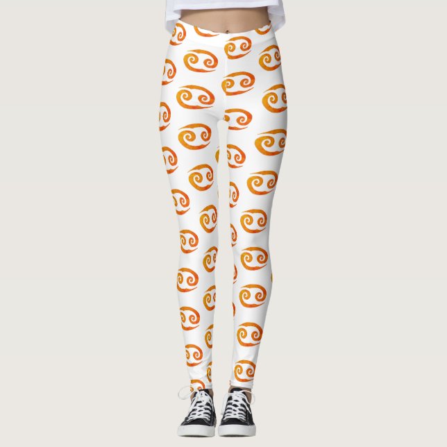 Leggings Symbole doré du symbole du cancer Golden Zodiac (Devant)