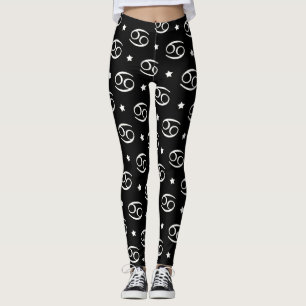 Leggings Symbole du zodiaque Cancer et motif d'étoiles