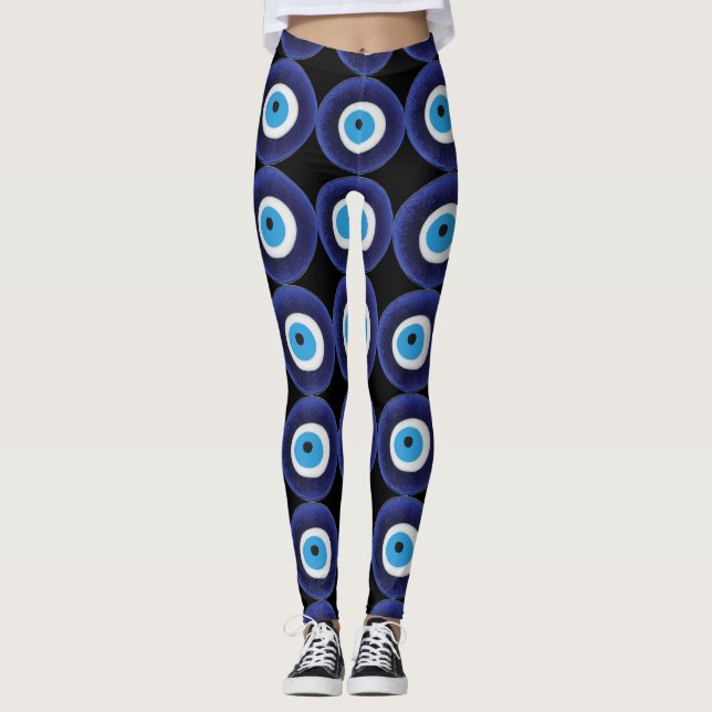Leggings Symbole mauvais de protection oculaire de Nazar (Devant)