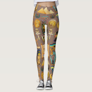 Leggings Symbole Motif égyptien Hiéroglyphique antique