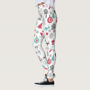 Leggings Symboles de Noël sans couture motif