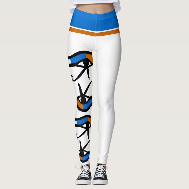Leggings Symboles égyptiens de tombe de hiéroglyphes (Devant)