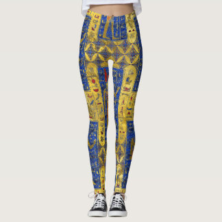 Leggings Symboles égyptiens d'or sur la lazulite de Lapis