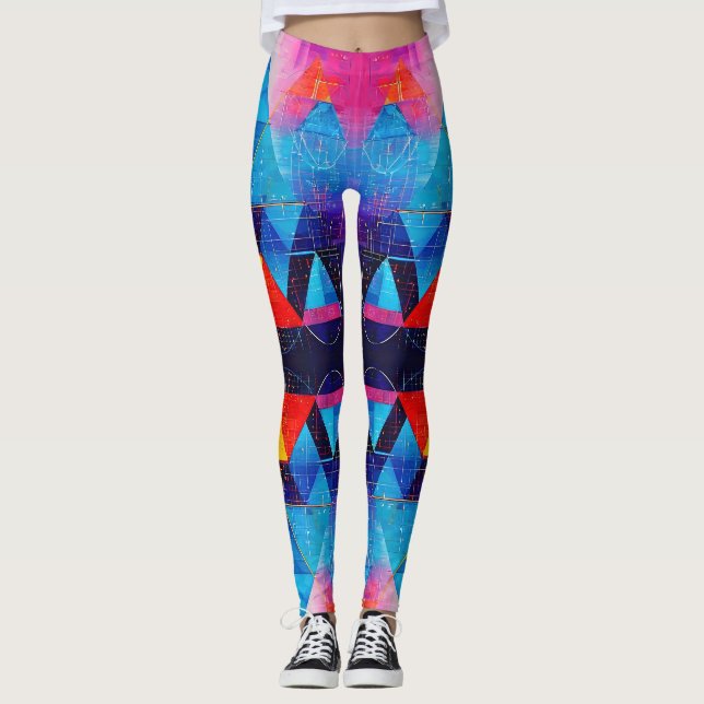 Leggings Symboles géométriques Abstrait #10 (Devant)