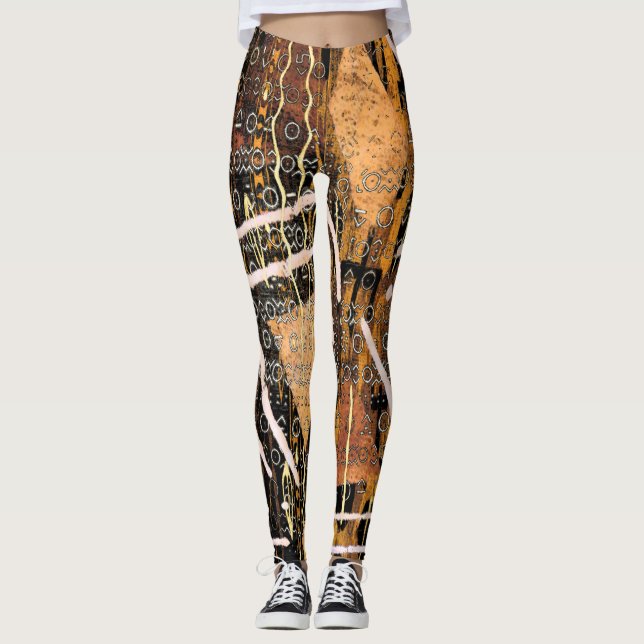 Leggings Symboles tribaux africains (Devant)