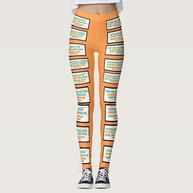 Leggings Symptôme d'Ehlers Danlos et guêtres de inspiration (Devant)
