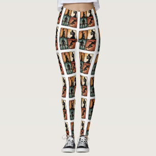 Leggings T-Shirt d'entraînement à grille de silhouette de f