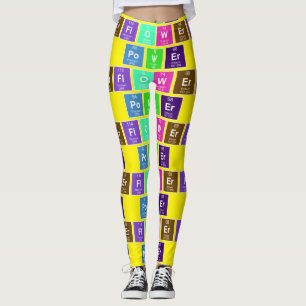 Leggings Tableau chimique périodique des éléments : FlOWEr 