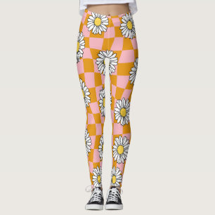 Leggings Tableau de contrôle du coeur floral de la margueri