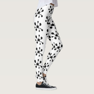 Leggings Tache de goo noir abstrait moderne