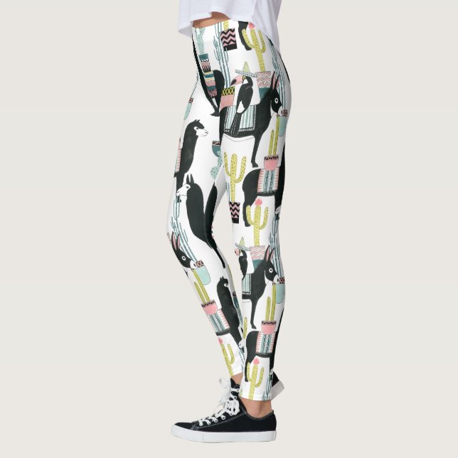 Leggings Taco à propos d'amour | Llama & Donkey Motif 2 (Gauche)