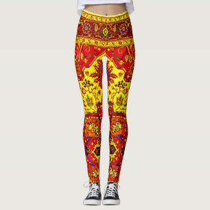 Leggings TAPIS PERSAN - Rouge & Jaune