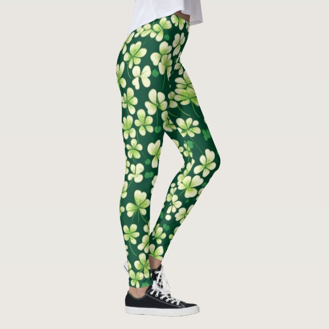 Leggings Tapisserie Shamrock Emeraude : Vert foncé (Droite)