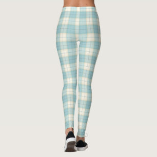 Leggings Tartan bleu pâle