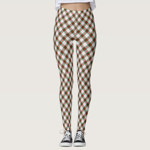 Leggings Tartan Stuart / Stewart blanc rouge vert carreaux