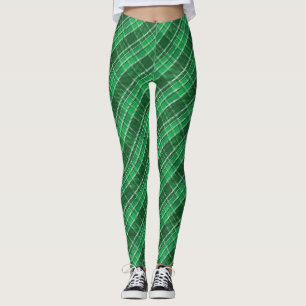 Leggings Tartan Swahili Green Plaid Motif-88675