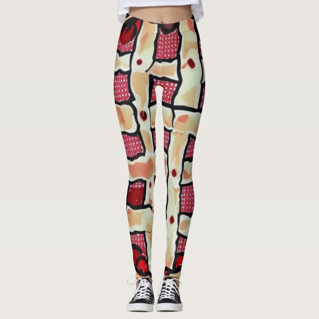 Leggings Tarte aux cerises (Devant)