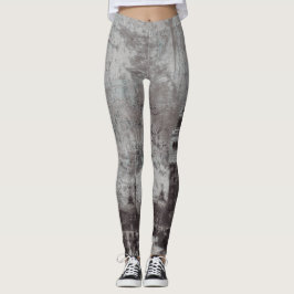 Leggings Taupe et Cyan en détresse Skyline Venice Italie