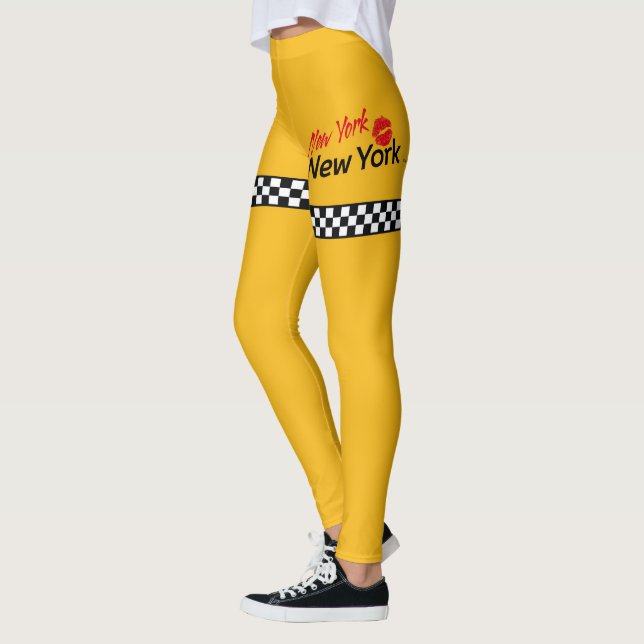 Leggings Taxi New York & Red Kiss (Gauche)