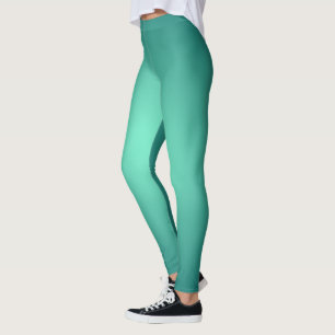 Leggings Teal Blue Vert Lumière aux Teintes Foncées