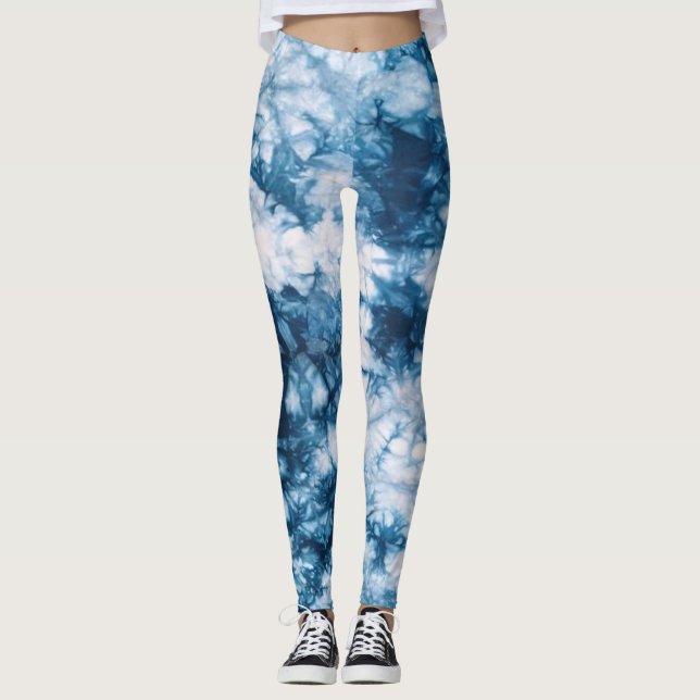 Leggings Teinture à tarte bleue (Devant)