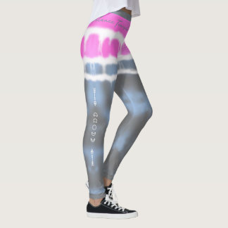 Leggings Teinture rose blanc & bleu Tie Twist Sway in Style