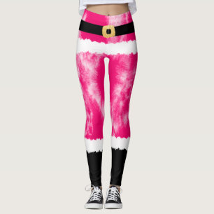 Leggings Teinture rose Tie Dye Costume du Père Noël