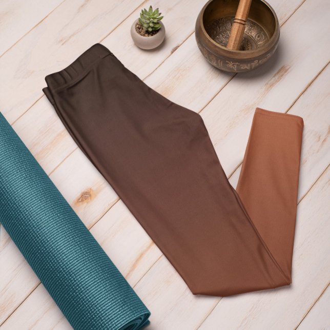 Leggings Tendance Automne Couleur Brûlé Cuivre Ombre Leggin (Mockup 1 Burnt Copper)