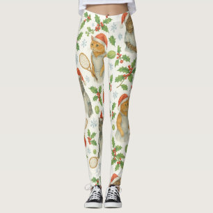 Leggings Tennis de Noël pour les amoureux de chats Joueur